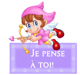 Gif animé je pense à toi cupidon